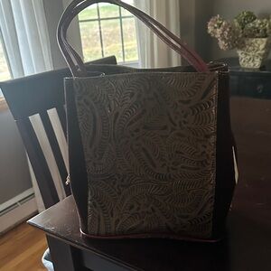 Elegant Brown Patterned Handbag